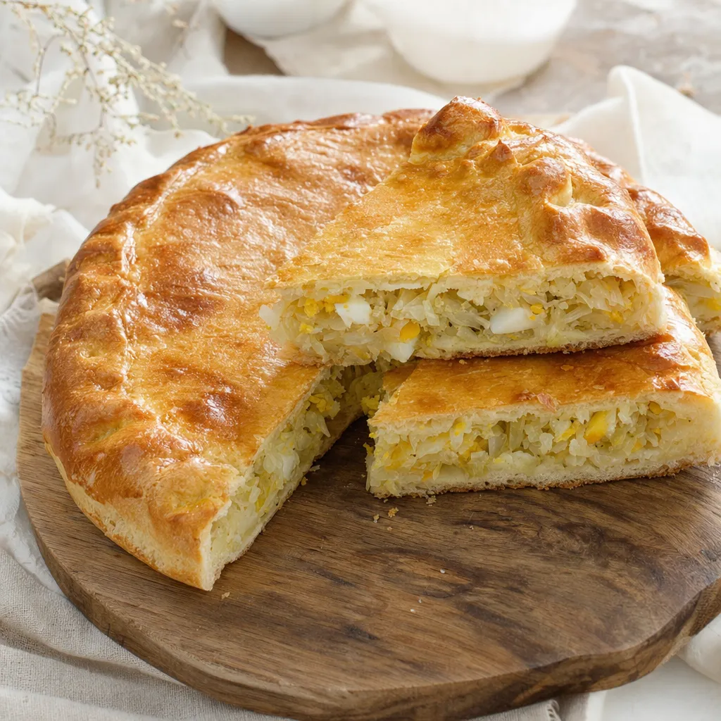 Пирог с капустой и яйцом